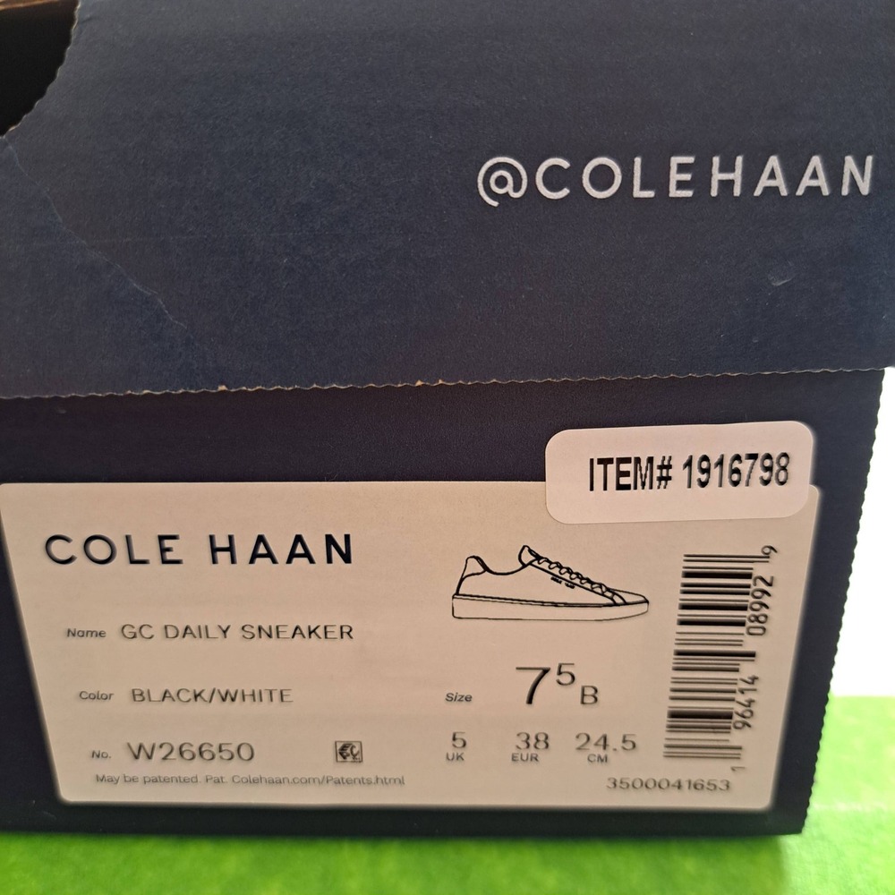 Cole Haan Womens Sneakers 7.5B Black/White NWT GC Daily Sneaker 2027-1346 - Picture 7 of 7